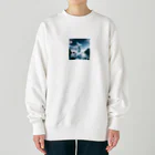 730naoの夜の海に突如現れる人魚！ Heavyweight Crew Neck Sweatshirt