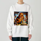 万銭ショップのおじいちゃん誕生日おめでとう Heavyweight Crew Neck Sweatshirt