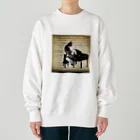 million-mindのピアノを弾く黒猫 Heavyweight Crew Neck Sweatshirt