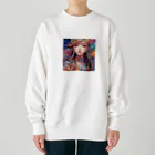 ヲシラリカの美少女　アート Heavyweight Crew Neck Sweatshirt