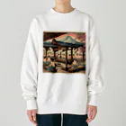 椿TSUBAKIの浮世絵風サウナ Heavyweight Crew Neck Sweatshirt