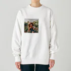 AQUAMETAVERSEの苺狩りで口にほうばんでいる女の子　ラフルール　1859 Heavyweight Crew Neck Sweatshirt