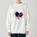 bittersweetの彩りハート銀河ペイント Heavyweight Crew Neck Sweatshirt