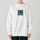 ゆゆゆの翼の生えたライオン Heavyweight Crew Neck Sweatshirt