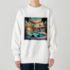 pandownloadの室内プールで遊ぶパンダ Heavyweight Crew Neck Sweatshirt