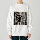 ryouskyの灰色の都会の舗道を歩く紳士 Heavyweight Crew Neck Sweatshirt