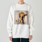 ganeshaのおもちゃの望遠鏡でかわいいライオンに会おう Heavyweight Crew Neck Sweatshirt