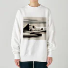 Hey和のピラミッド　世界遺産　日本風 Heavyweight Crew Neck Sweatshirt