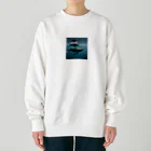 tozaki5573のクジラの親子 Heavyweight Crew Neck Sweatshirt