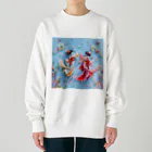 AQUAMETAVERSEの折紙人形アート　なでしこ1478 Heavyweight Crew Neck Sweatshirt