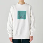 maaya0505のハニー ミントブルー×ピンクライン Heavyweight Crew Neck Sweatshirt