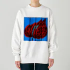 青刺し亀の大紅団扇。(格子戸) Heavyweight Crew Neck Sweatshirt