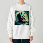 ぱんだ好きの店の月夜のパンダと女の子5 Heavyweight Crew Neck Sweatshirt