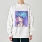 World_Teesのバブルガムを噛むアニメガール 日本の美学 アニメオタク Heavyweight Crew Neck Sweatshirt