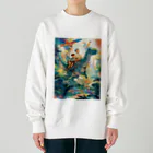 AQUAMETAVERSEの恐竜とジヤングル探検　なでしこ1478 Heavyweight Crew Neck Sweatshirt