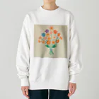 ひちゃんのお絵描きのお絵描き花束 Heavyweight Crew Neck Sweatshirt