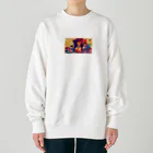 HiroLink's Shopのことわざ物語：鬼に金棒 Heavyweight Crew Neck Sweatshirt