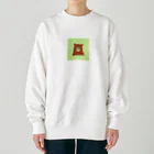 日常の困ったクマ(グリーン) Heavyweight Crew Neck Sweatshirt