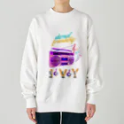 ivybloonの懐かしいラジカセ Heavyweight Crew Neck Sweatshirt