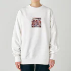 SWQAの温泉を楽しむ女子 Heavyweight Crew Neck Sweatshirt