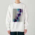 Ink-ArtのInk-Art 大理石風　紫 Heavyweight Crew Neck Sweatshirt