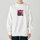 yukki1975のピクセルアートの5月_芍薬 Heavyweight Crew Neck Sweatshirt