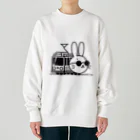 BOSATUの電車に乗ったうさぎ Heavyweight Crew Neck Sweatshirt