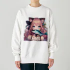 yos-1292583のねこニコばん Heavyweight Crew Neck Sweatshirt