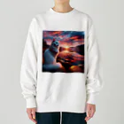 yos-1292583のねこニコばん Heavyweight Crew Neck Sweatshirt