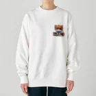 hikotakuの勉強猫 Heavyweight Crew Neck Sweatshirt