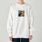 Hachi_Hachi_888のシマエナガ Heavyweight Crew Neck Sweatshirt