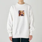 aaammmamのエルフ耳　少女 Heavyweight Crew Neck Sweatshirt