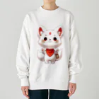 大江戸花火祭りのInari Fox Charm Magic～稲荷の狐5 Heavyweight Crew Neck Sweatshirt