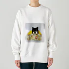 黒柴むさし君の黒柴むさし Heavyweight Crew Neck Sweatshirt