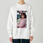 bijinngasyokuninの夢の世界の女の子 Heavyweight Crew Neck Sweatshirt