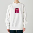 海の幸のホットピンクの海 Heavyweight Crew Neck Sweatshirt