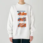 watasackの消防車（はしご車、ポンプ車、レスキュー車） Heavyweight Crew Neck Sweatshirt