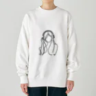 一筆書きアートの一筆書き風アート13 Heavyweight Crew Neck Sweatshirt