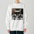 SI-SAAのおやすみBOSS犬 Heavyweight Crew Neck Sweatshirt