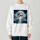 rainbow loveの小物販売サイトのイルカと月 Heavyweight Crew Neck Sweatshirt