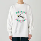 Astrio SUZURI店のヒレナガネジリンボウ　カラー文字 Heavyweight Crew Neck Sweatshirt