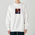 ミリススタイルのドラムを叩くシマリス Heavyweight Crew Neck Sweatshirt