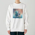 chan-takehaniのサファイアブルーの旋律 Heavyweight Crew Neck Sweatshirt