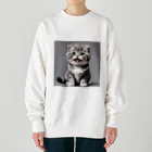 猫は正義♡の甘えん坊な子猫 Heavyweight Crew Neck Sweatshirt