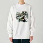 ryo-ishの碧の髪の少女 Heavyweight Crew Neck Sweatshirt