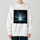 DQ9 TENSIの静かな湖に輝く星々が織りなす幻想的な光景 Heavyweight Crew Neck Sweatshirt