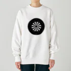 Yukimurakun「Samurai」の源氏車家紋 Heavyweight Crew Neck Sweatshirt