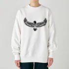 chicodeza by suzuriの鷲のシルエット Heavyweight Crew Neck Sweatshirt