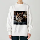 zigerparkのクッションと猫 Heavyweight Crew Neck Sweatshirt