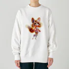 ゆうちゃんNFTいいねの耳長フェネックちゃん女の子バージョン Heavyweight Crew Neck Sweatshirt